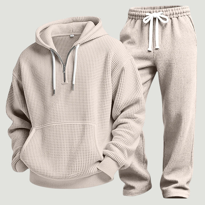 Osric - Waffelstrick-Set aus Hoodie und Jogger