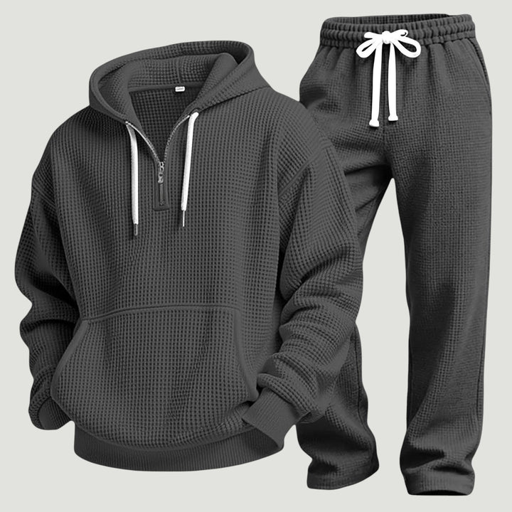Osric - Waffelstrick-Set aus Hoodie und Jogger
