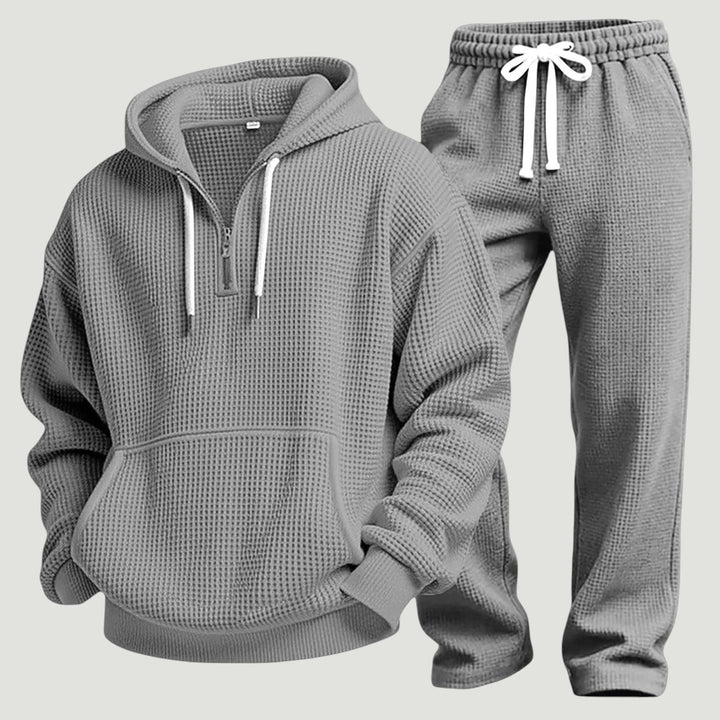 Osric - Waffelstrick-Set aus Hoodie und Jogger