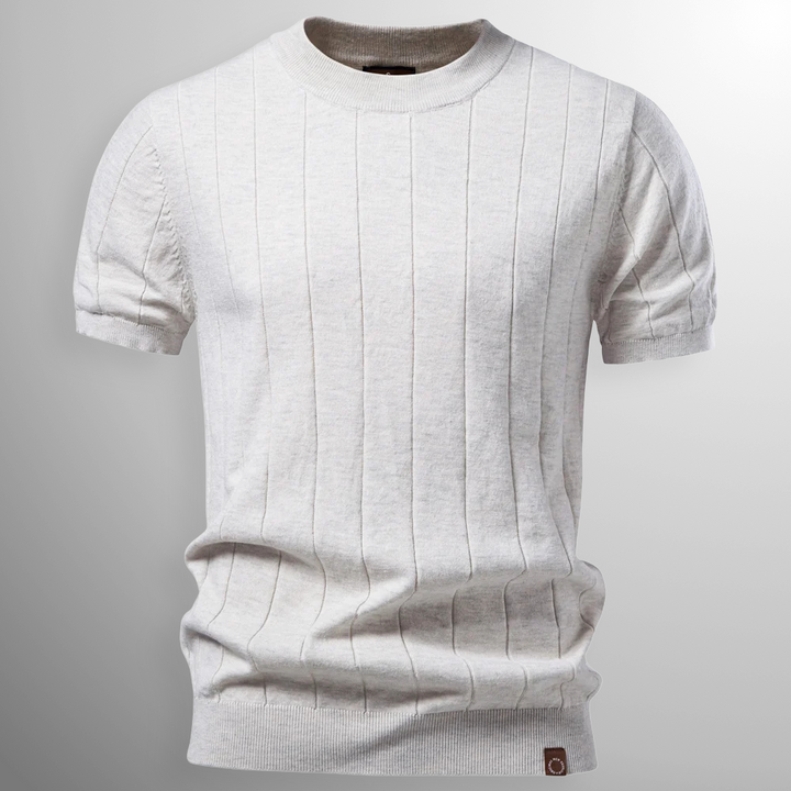 Flavian - Strukturiertes Kurzarm-T-Shirt
