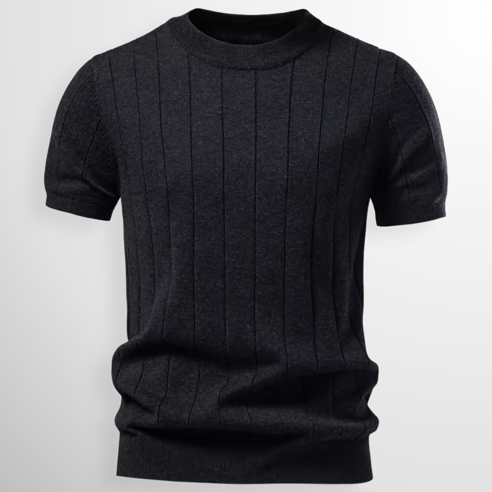 Flavian - Strukturiertes Kurzarm-T-Shirt