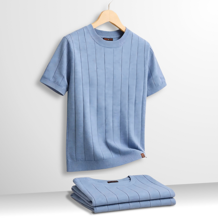 Flavian - Strukturiertes Kurzarm-T-Shirt