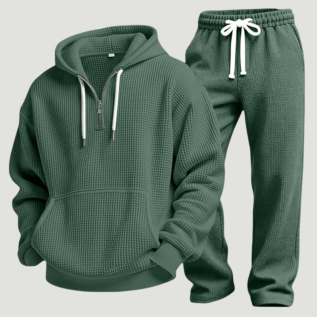 Osric - Waffelstrick-Set aus Hoodie und Jogger