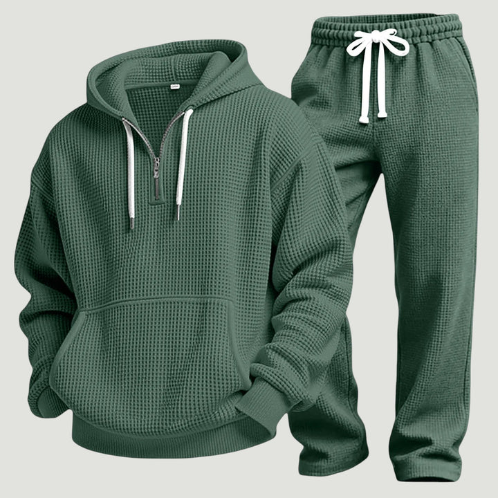 Osric - Waffelstrick-Set aus Hoodie und Jogger