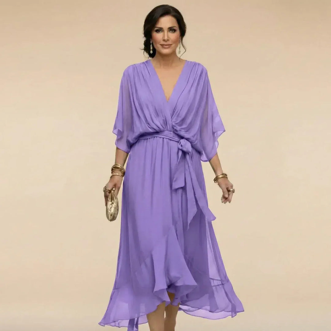 Mirabelle - Luftiges V-Ausschnitt-Kleid