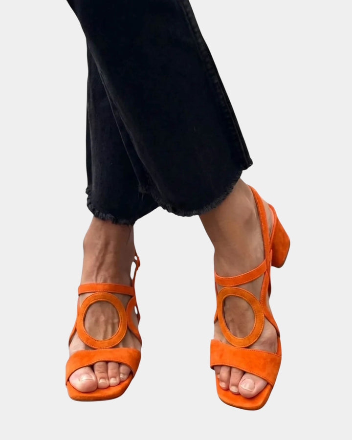 Florette - Sandaletten mit Cut-out-Riemen und Blockabsatz