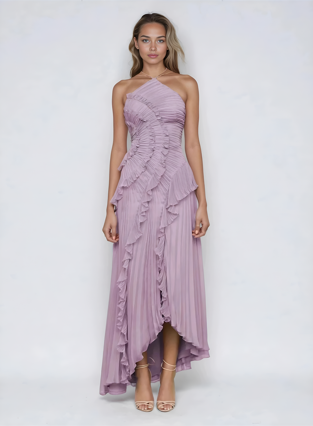 Sancia - Gestuftes Midikleid mit Rüschen