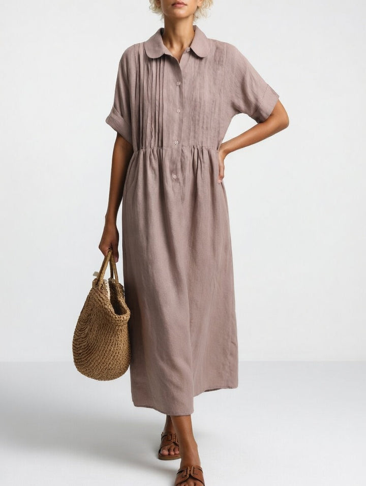 Jorisa - kurzärmeliges Midikleid
