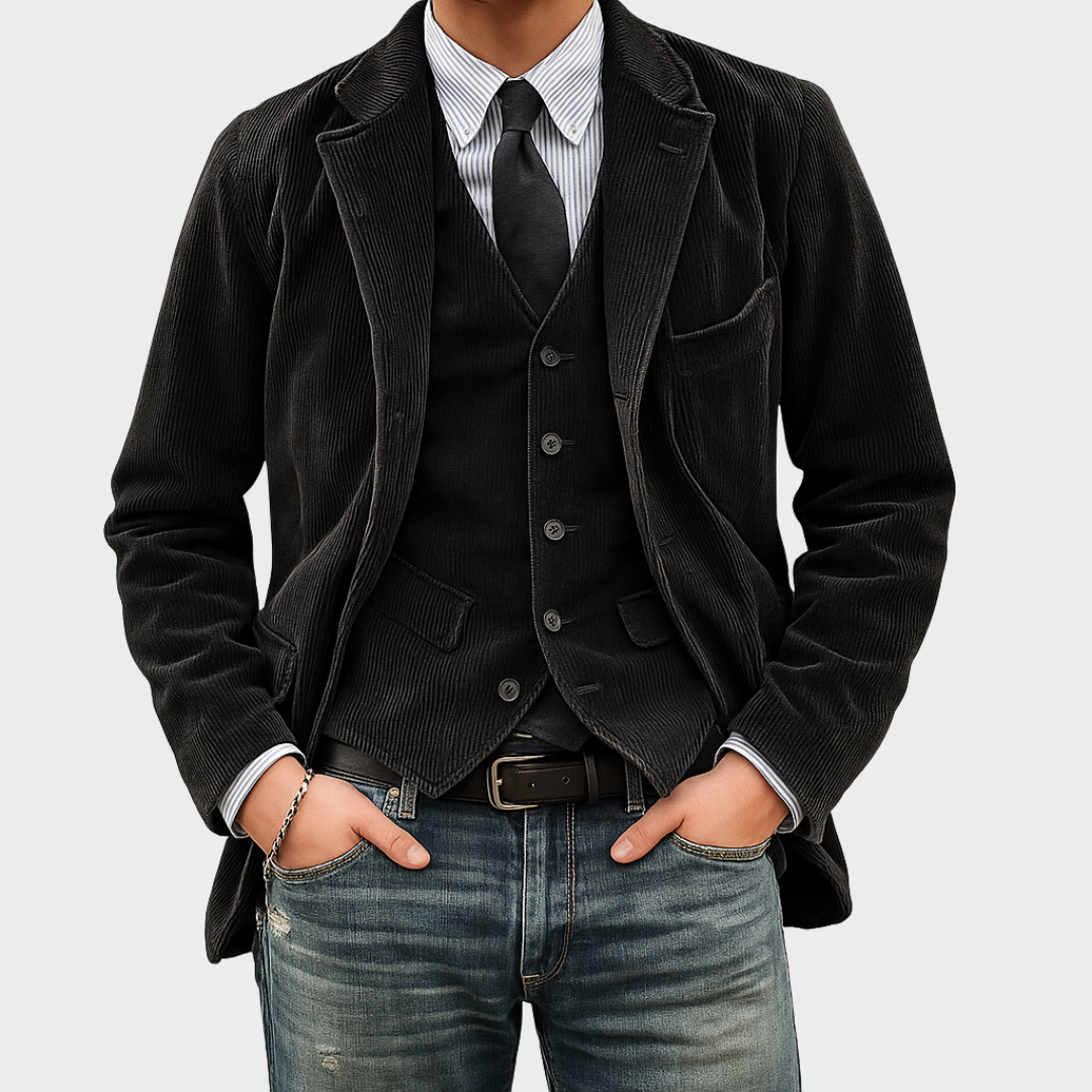 Darnor - Tailliertes Blazer- und Weste-Set