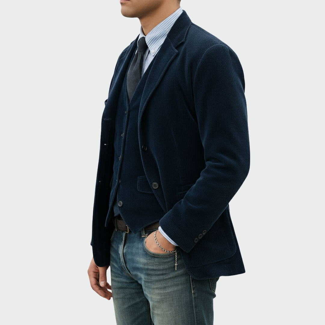 Darnor - Tailliertes Blazer- und Weste-Set