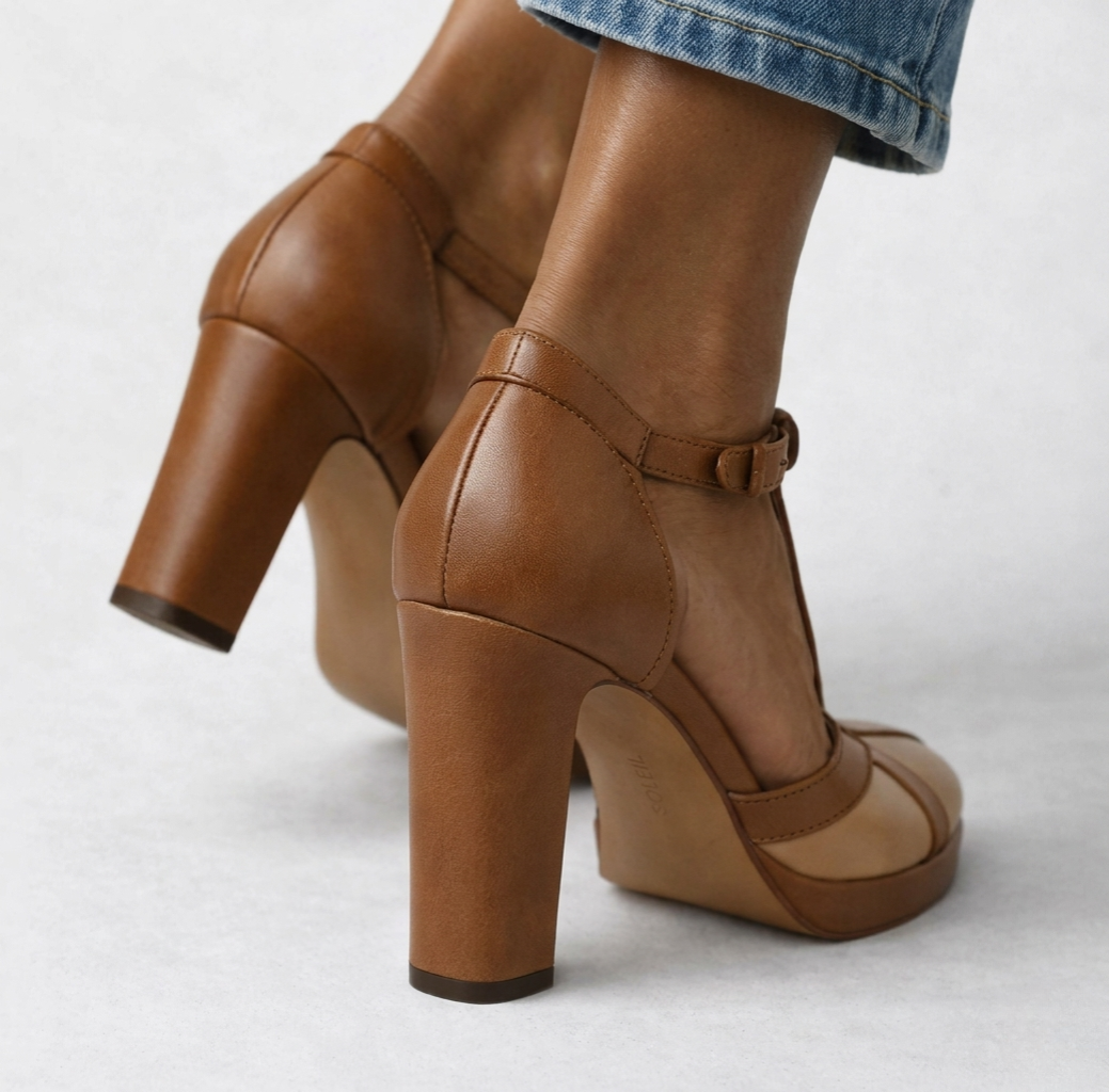 Celandra - Ergonomische Riemchen-High Heels