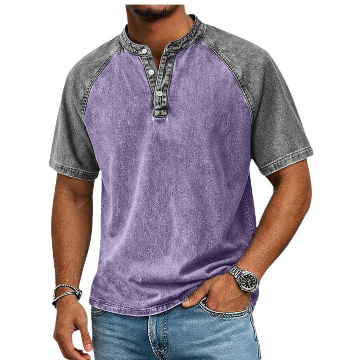Edgehill - Vintage-gewaschenes Henley-Shirt