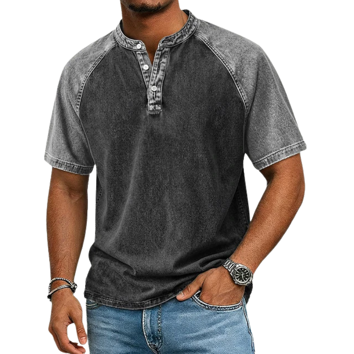 Edgehill - Vintage-gewaschenes Henley-Shirt