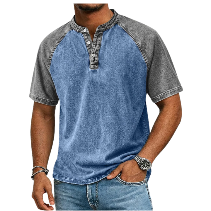Edgehill - Vintage-gewaschenes Henley-Shirt