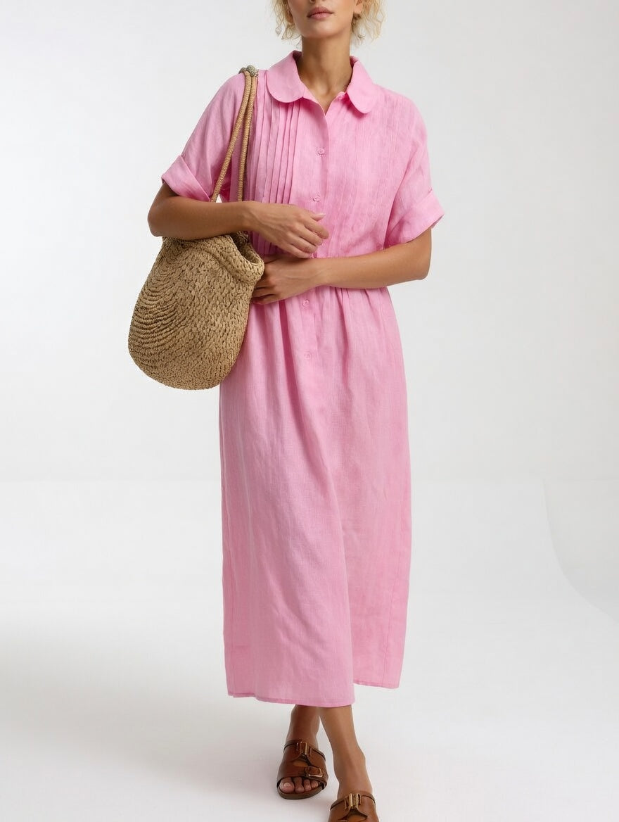 Jorisa - kurzärmeliges Midikleid