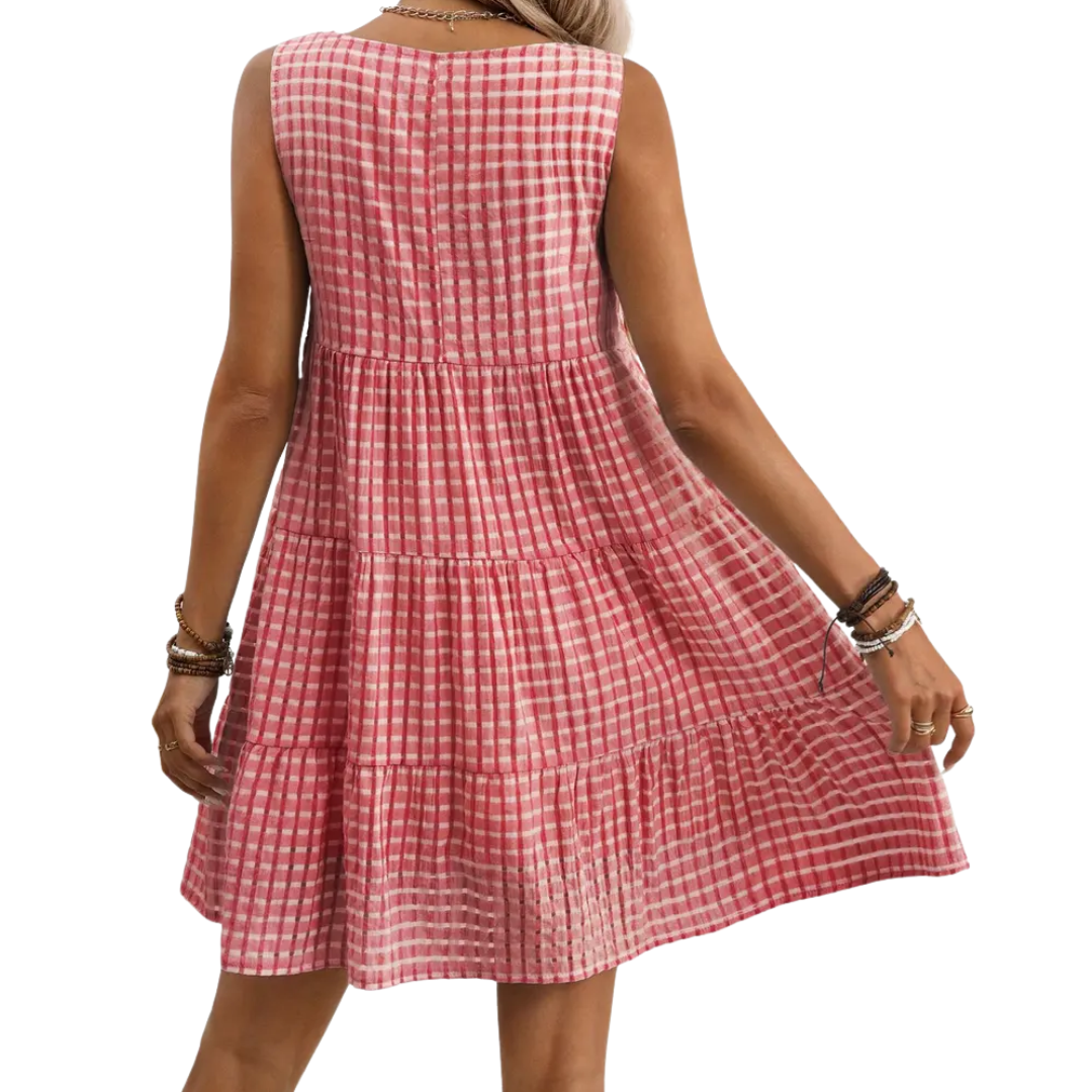 Elsie - Ärmelloses Stufen-Minikleid