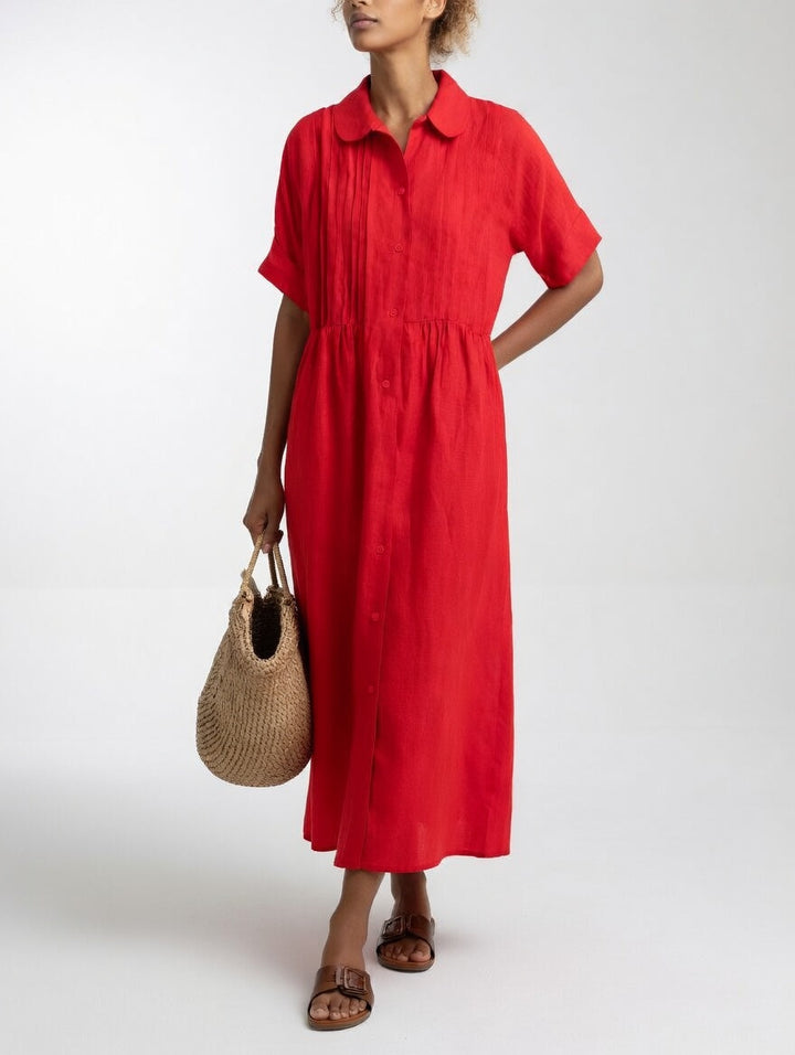 Jorisa - kurzärmeliges Midikleid