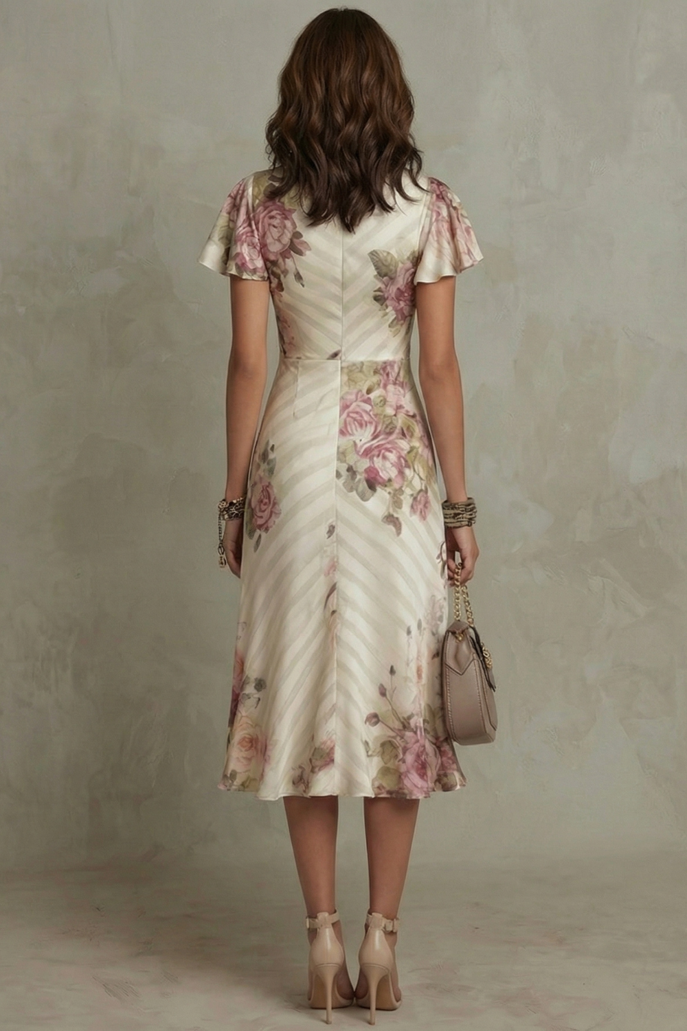 Jessamine - Luxuriöses Wickelkleid in Midi-Länge