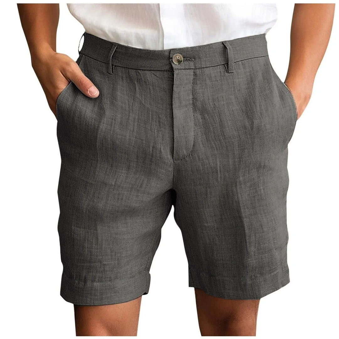 Calen - Schmal geschnittene Leinen-Shorts