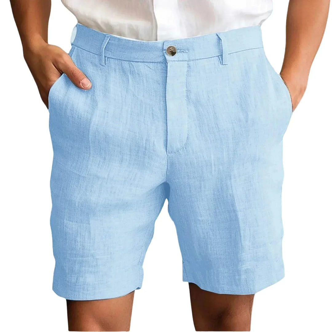 Calen - Schmal geschnittene Leinen-Shorts