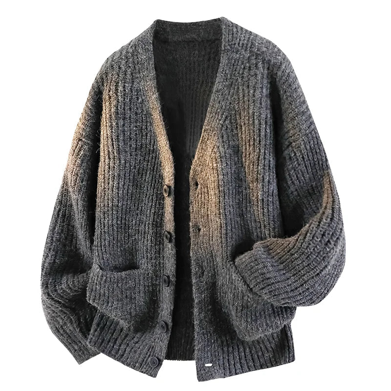Galienne - Oversized Soft-Touch-Strickjacke mit V-Ausschnitt