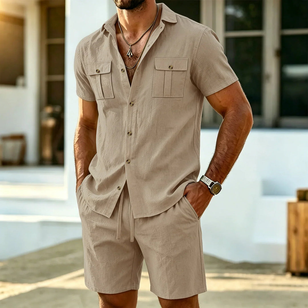 Baird - Hemd-und-Shorts-Set aus Leinenmischung