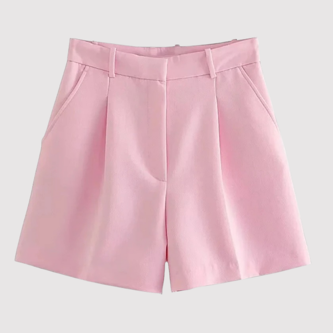 Mirelle - Klassisch geschneiderte hochtaillierte Bundfalten-Shorts