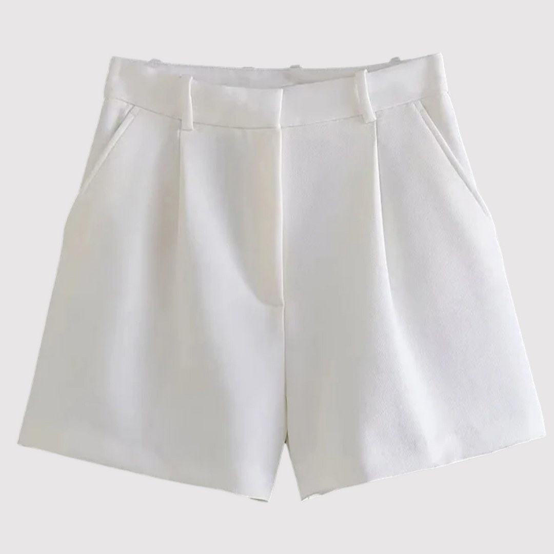Mirelle - Klassisch geschneiderte hochtaillierte Bundfalten-Shorts