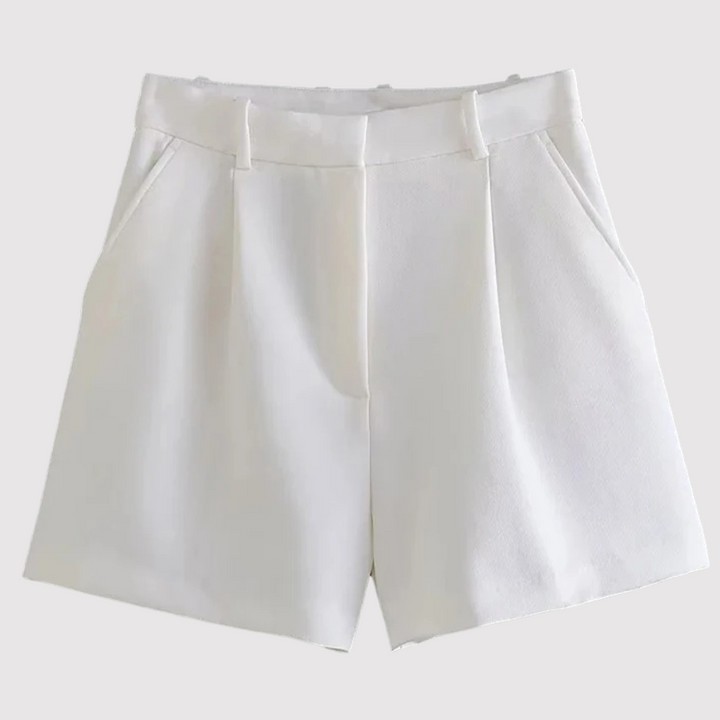 Mirelle - Klassisch geschneiderte hochtaillierte Bundfalten-Shorts