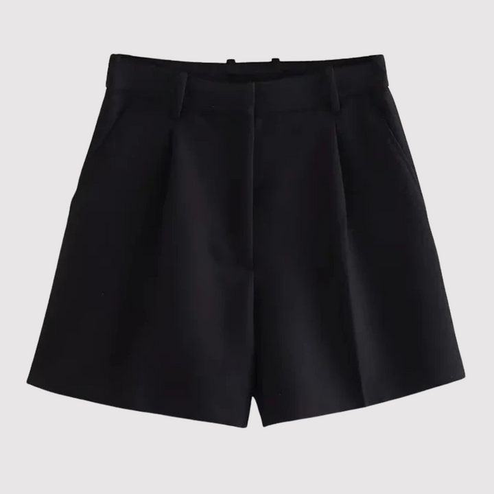 Mirelle - Klassisch geschneiderte hochtaillierte Bundfalten-Shorts