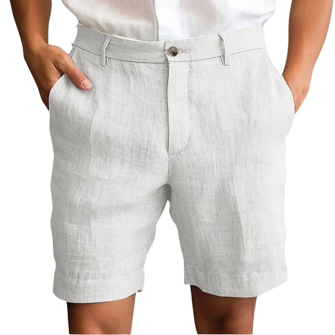 Calen - Schmal geschnittene Leinen-Shorts