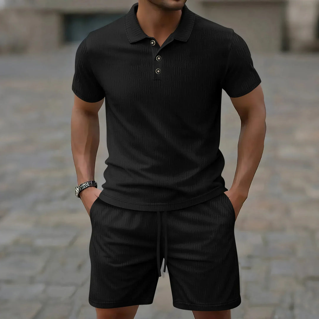 Pryce - Leichtes Set mit Poloshirt und Shorts für Herren