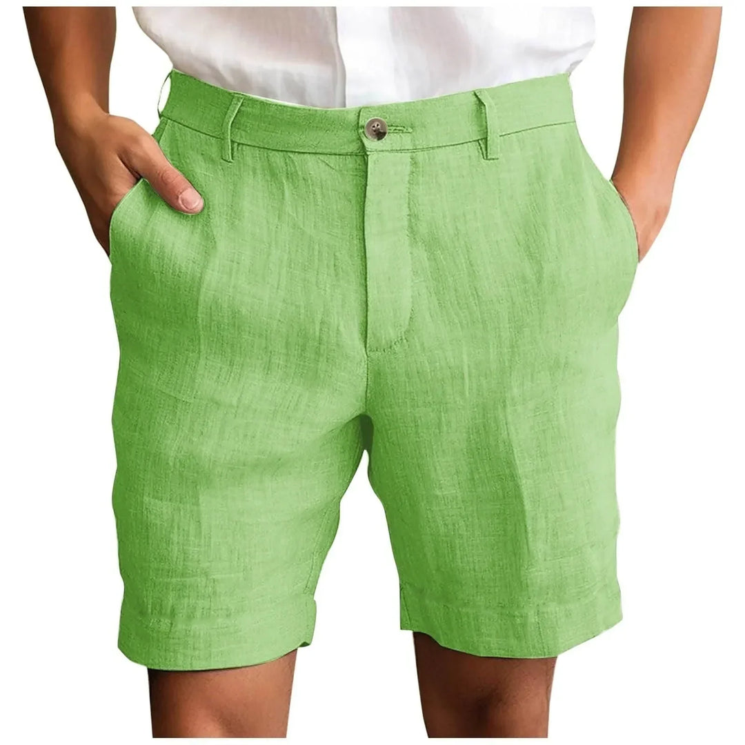 Calen - Schmal geschnittene Leinen-Shorts