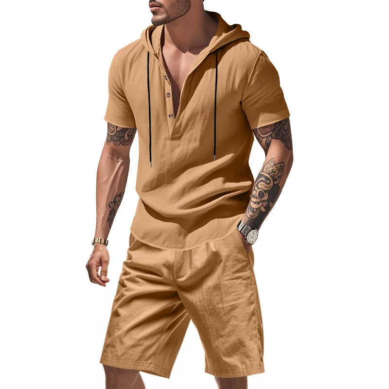 Dylan - Atmungsaktives Set aus Hoodie und Shorts