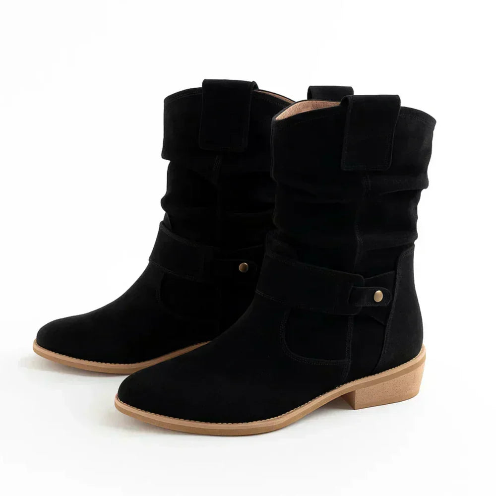 Calluna - Wadenhohe Soft-Touch-Stiefel mit Blockabsatz