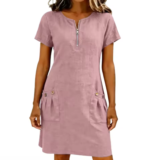 Adelise - Soft-Touch-Sommerkleid mit V-Ausschnitt