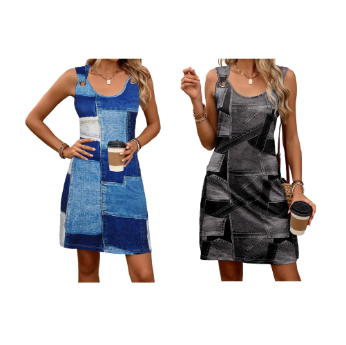 Havilah - Weiches Denim-Look-Kleid