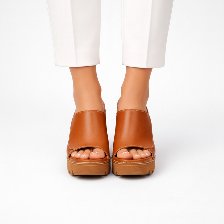 Melisande - polierte Plateauschuhe