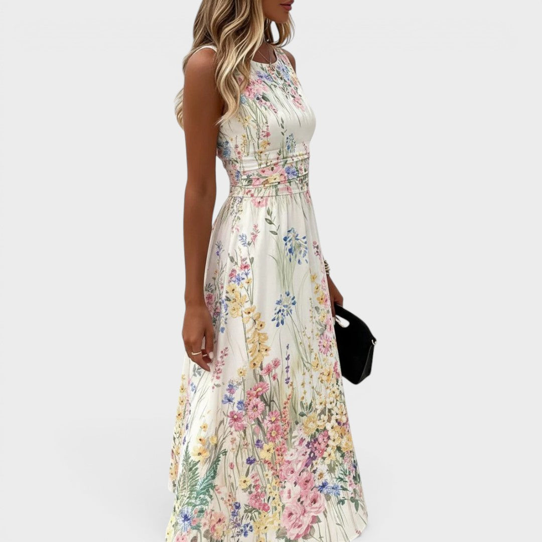 Inara - Florales Soft-Touch-Midikleid