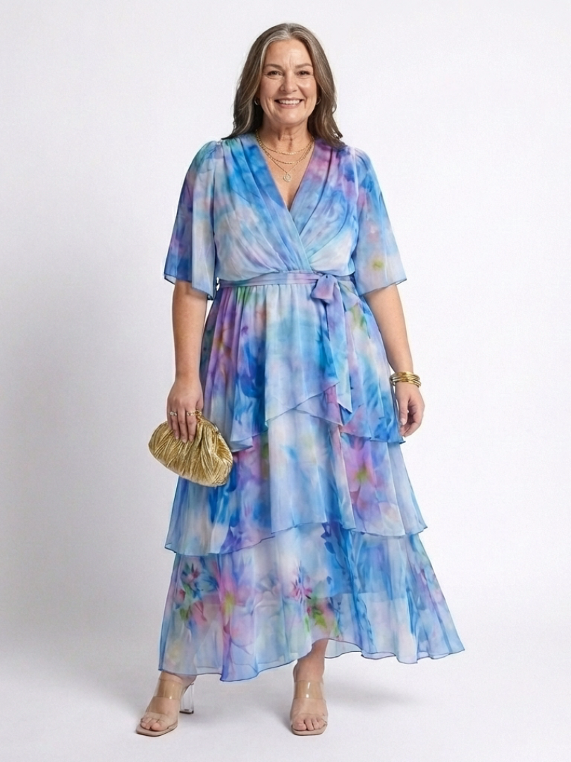 Elsinora - Soft-Touch Maxikleid im Lagenlook