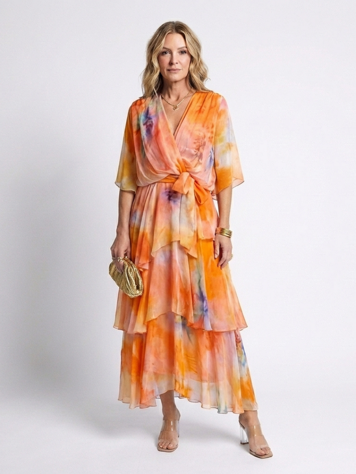 Elsinora - Soft-Touch Maxikleid im Lagenlook