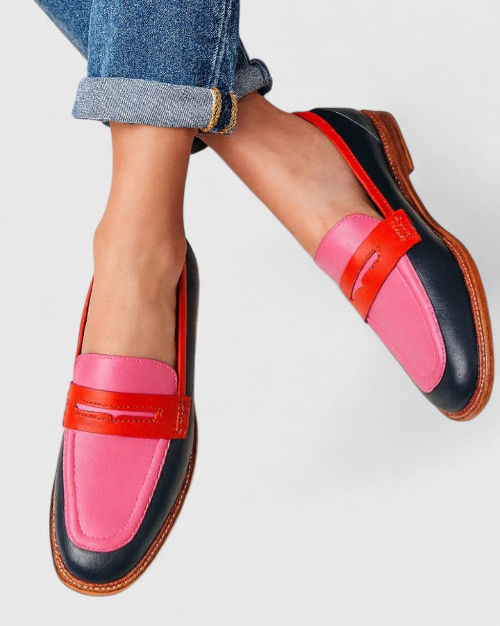 Jovena - Raffinierte Loafer mit Fesselriemchen und Absatz