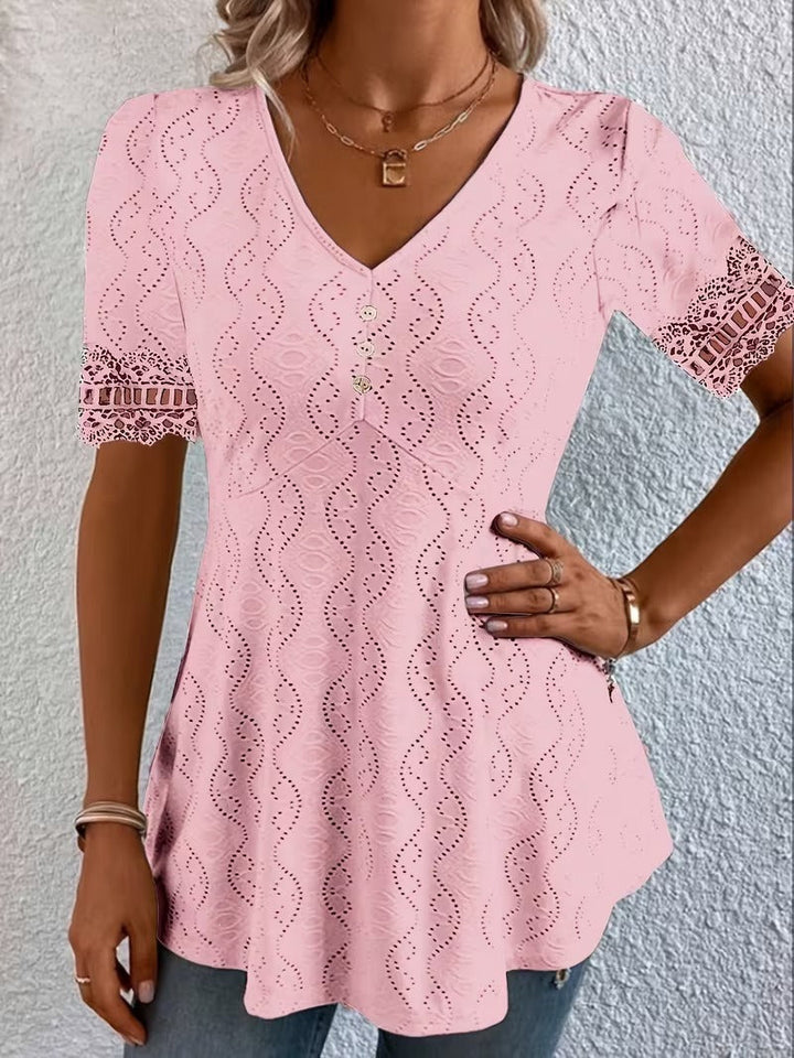Meridia - Bluse mit sanftem V-Ausschnitt
