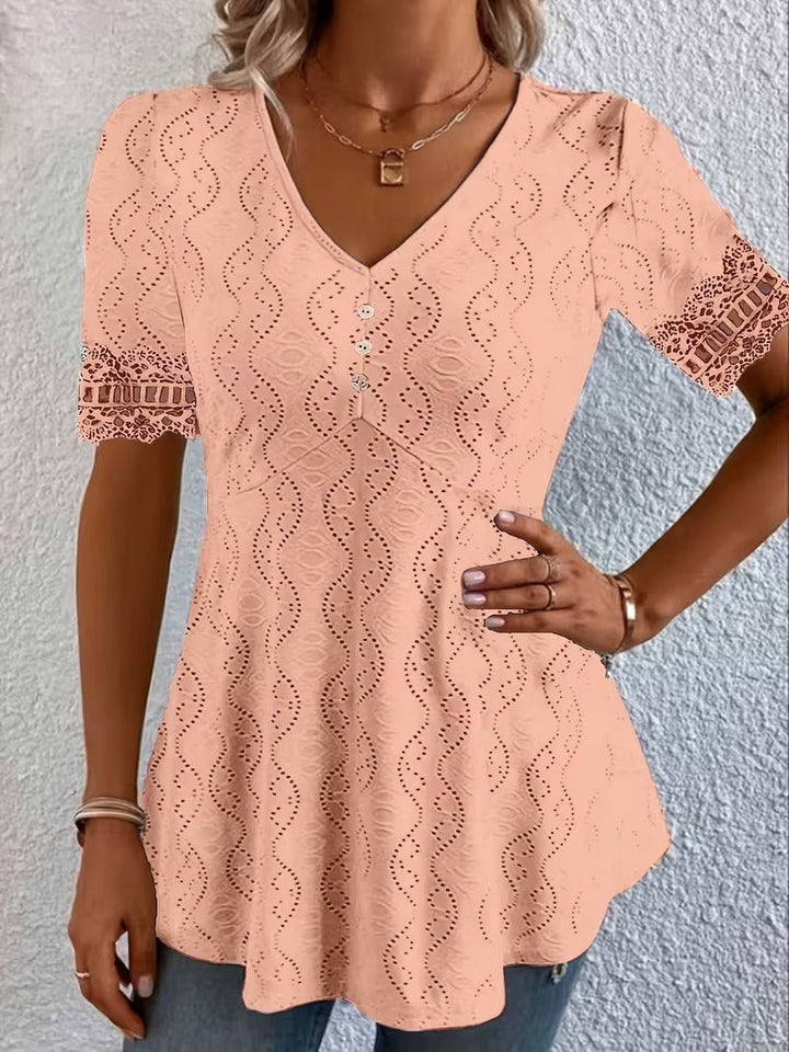 Meridia - Bluse mit sanftem V-Ausschnitt