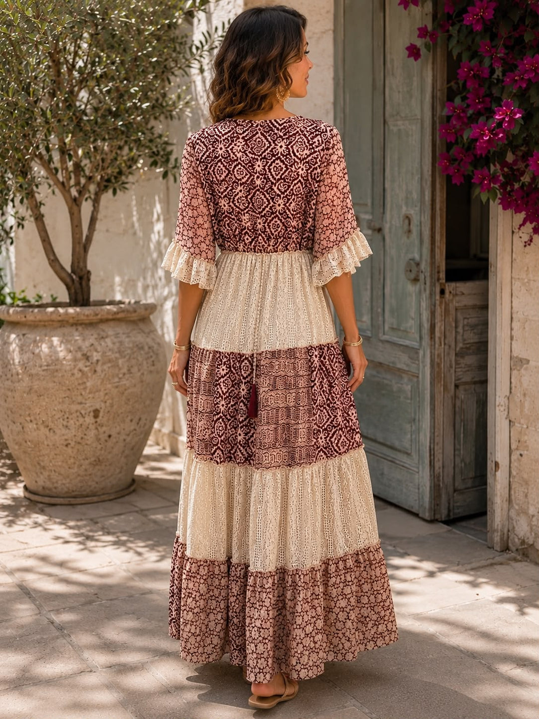 Faustine - Spitzen-Maxikleid mit weicher Haptik