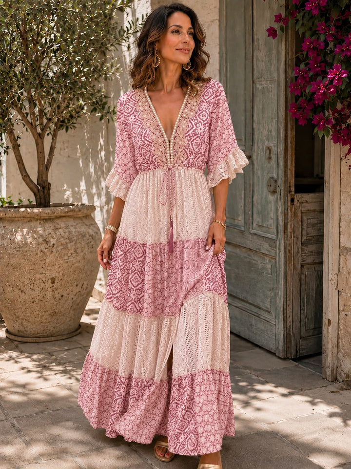 Faustine - Spitzen-Maxikleid mit weicher Haptik