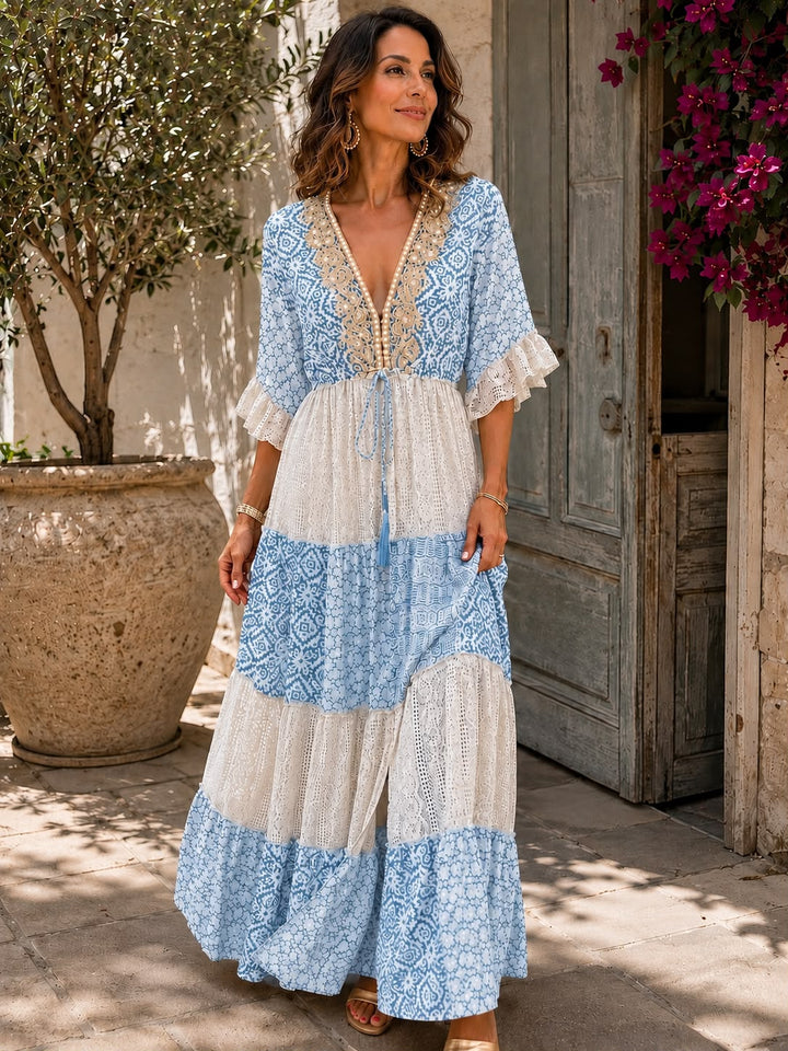 Faustine - Spitzen-Maxikleid mit weicher Haptik