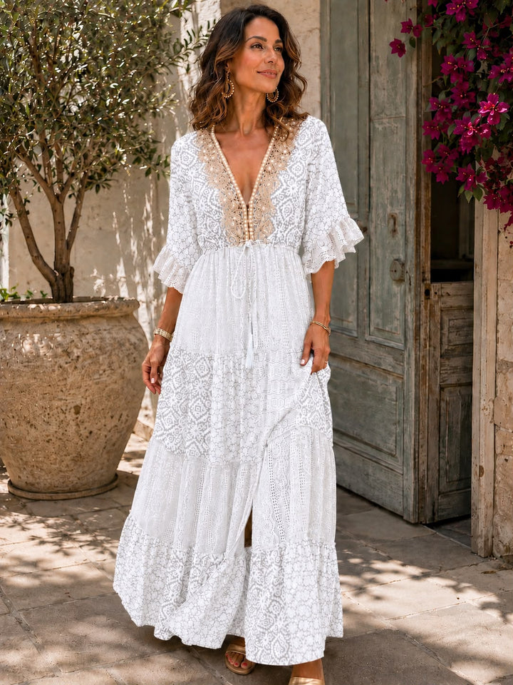 Faustine - Spitzen-Maxikleid mit weicher Haptik