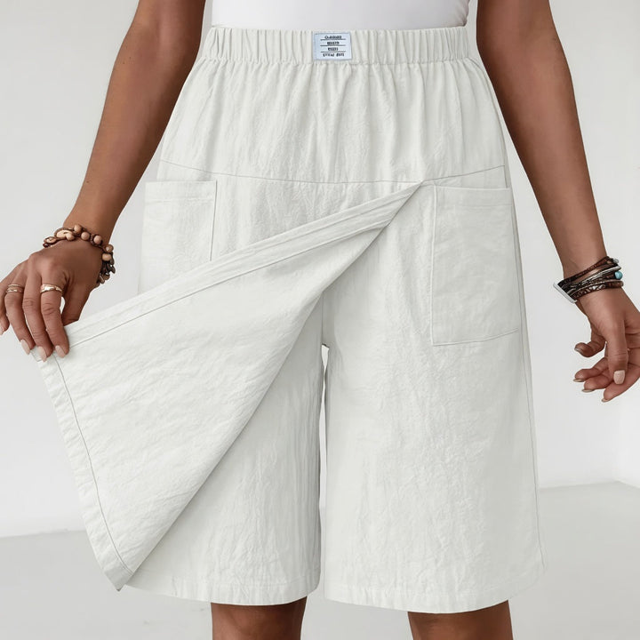 Fiorisse - Premium-Stretch-Skort mit Wickeloptik vorn