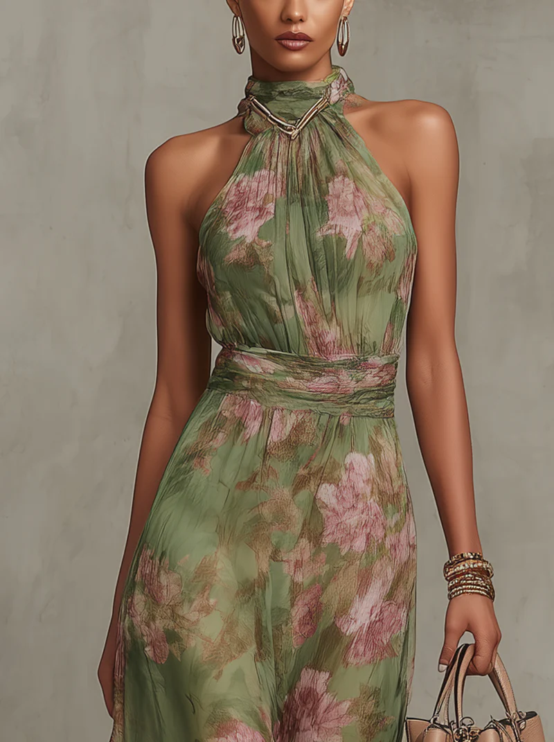 Isolde - Fließendes Neckholderkleid